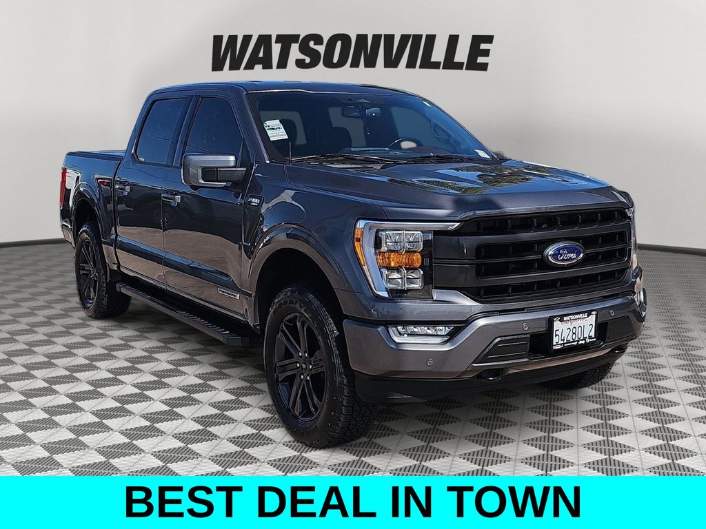 Carbonized Gray Metallic 2021 Ford F-150 Lariat SuperCrew 4WD Pickup Truck Four-Wheel Drive Automatic