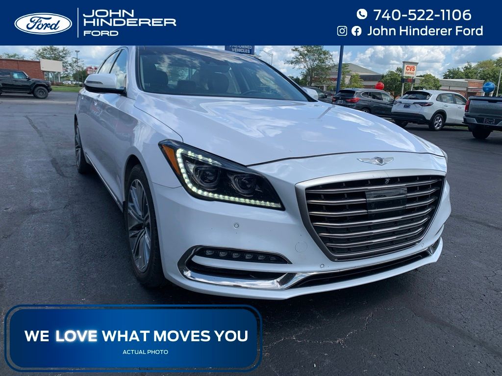 Casablanca White 2018 Genesis G80 Sedan Rear-Wheel Drive 8-Speed Automatic