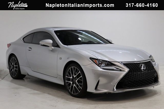Silver 2016 Lexus RC 200t RWD Coupe Rear-Wheel Drive 8-Speed Automatic