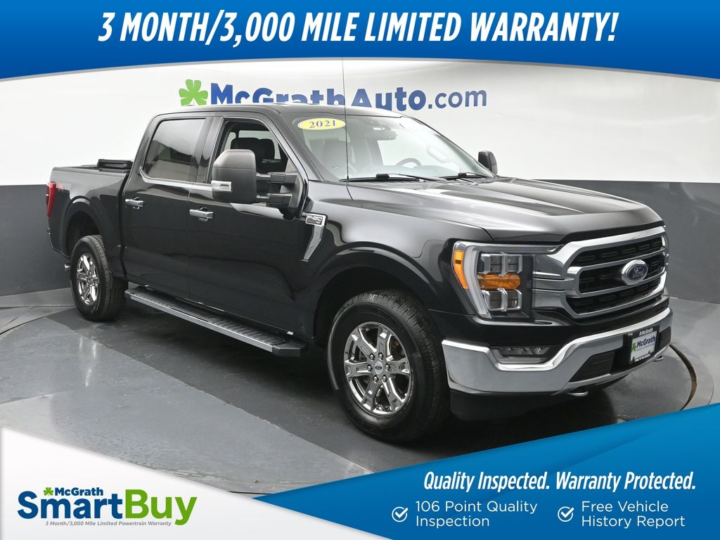 Black 2021 Ford F-150 Pickup Truck Four-Wheel Drive Automatic