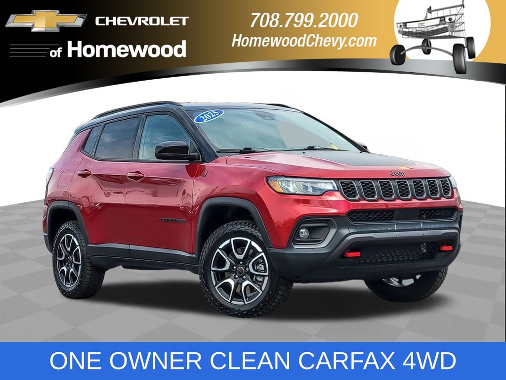 Red Hot Pearlcoat 2025 Jeep Compass SUV / Crossover Four-Wheel Drive 8-Speed Automatic