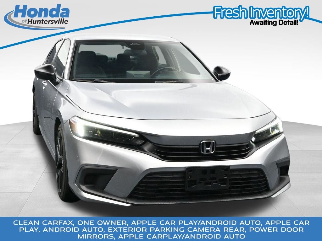 Lunar Silver Metallic 2024 Honda Civic Sport FWD Sedan Front-Wheel Drive Continuously Variable Transmission