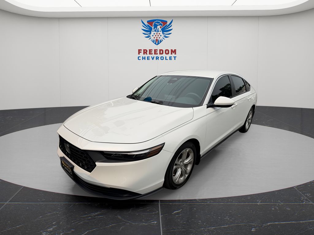 Platinum White 2024 Honda Accord Sedan Front-Wheel Drive Continuously Variable Transmission