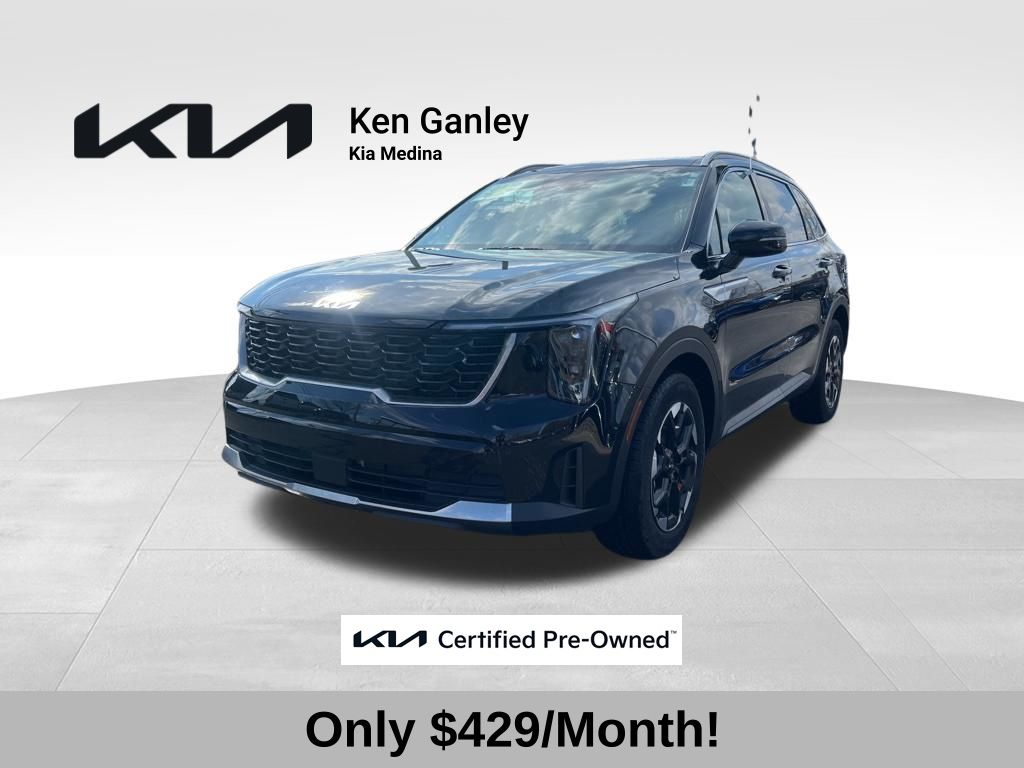 Ebony Black 2025 Kia Sorento S FWD SUV / Crossover Front-Wheel Drive 8-Speed Automatic