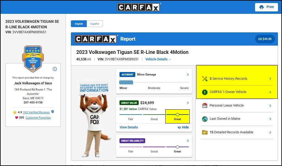 Used 2023 Volkswagen Tiguan SUV