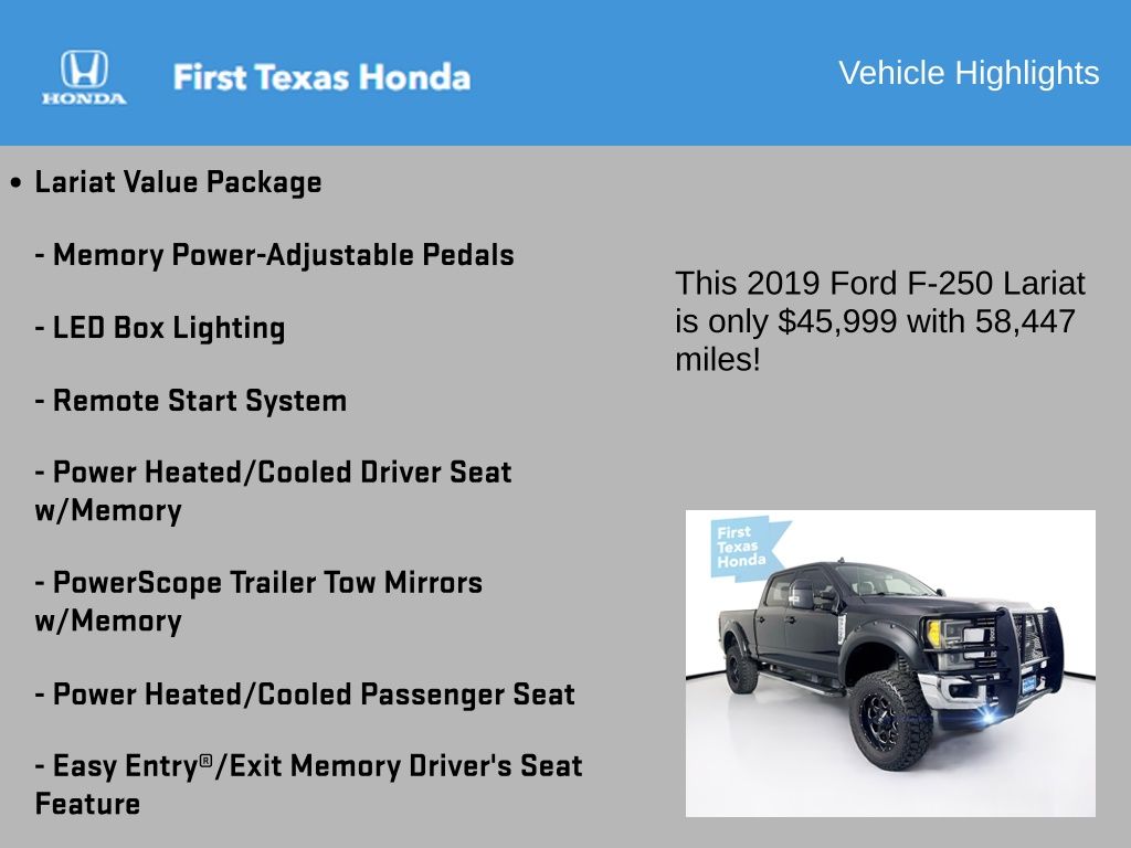 2019 Ford F-250sd  Lariat In Austin, Texas