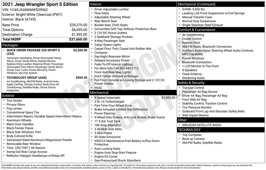 Used 2021 Jeep Wrangler SUV