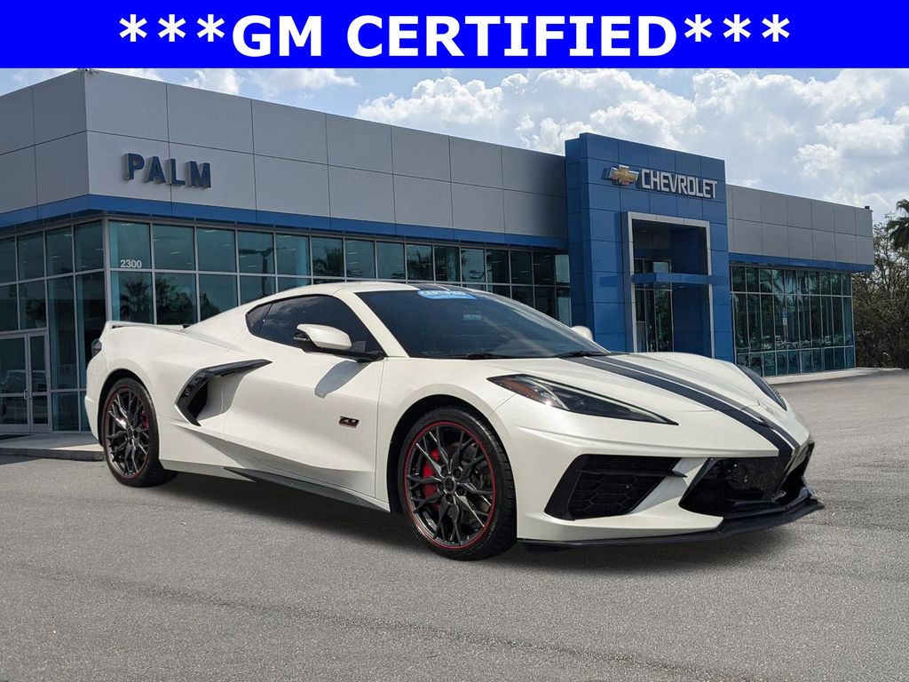 White Pearl Metallic Tricoat 2023 Chevrolet Corvette Stingray 3LT Coupe RWD Coupe Rear-Wheel Drive 8-Speed Dual Clutch