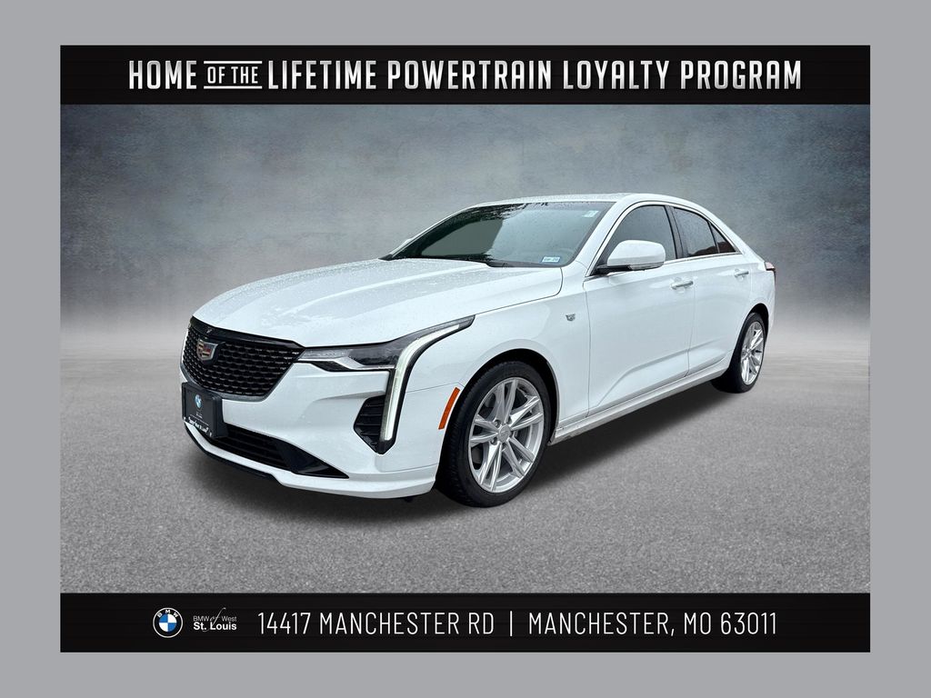 Summit White 2022 Cadillac CT4 Sedan Rear-Wheel Drive 8-Speed Automatic