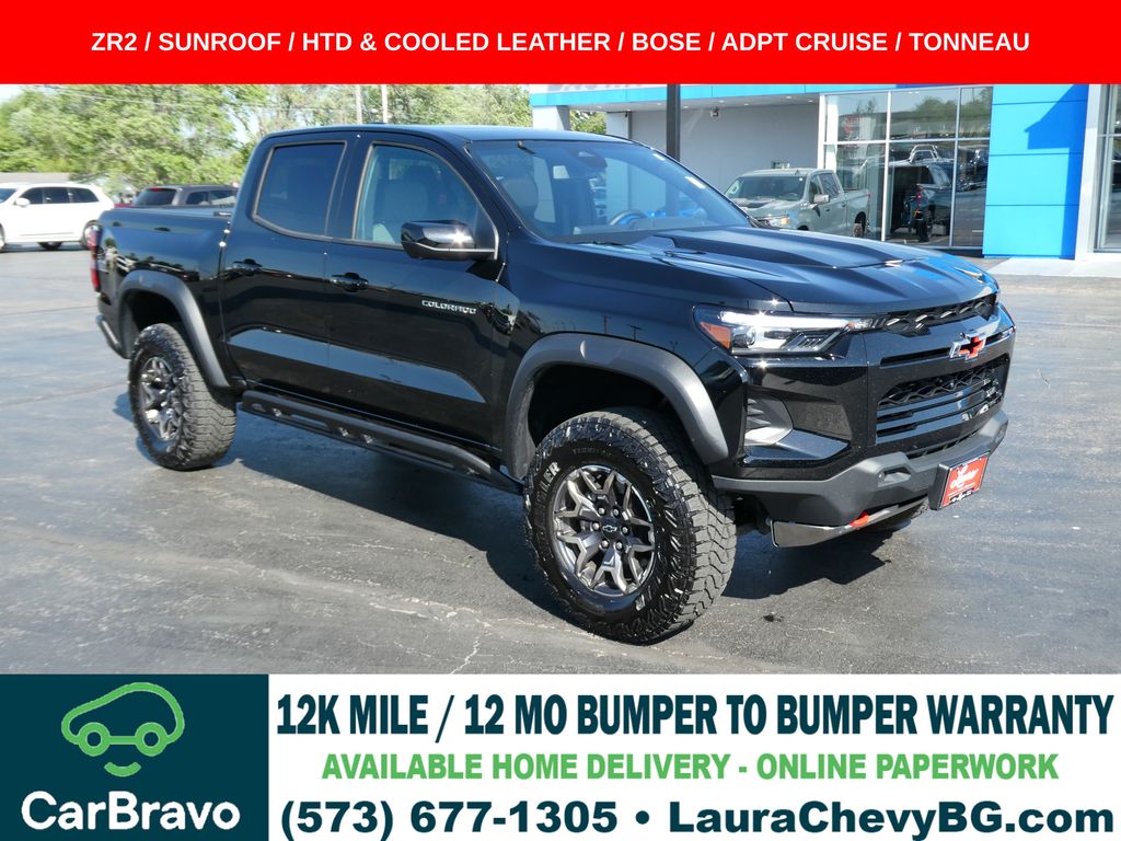 Black 2025 Chevrolet Colorado Pickup Truck Four-Wheel Drive 8-Speed Automatic