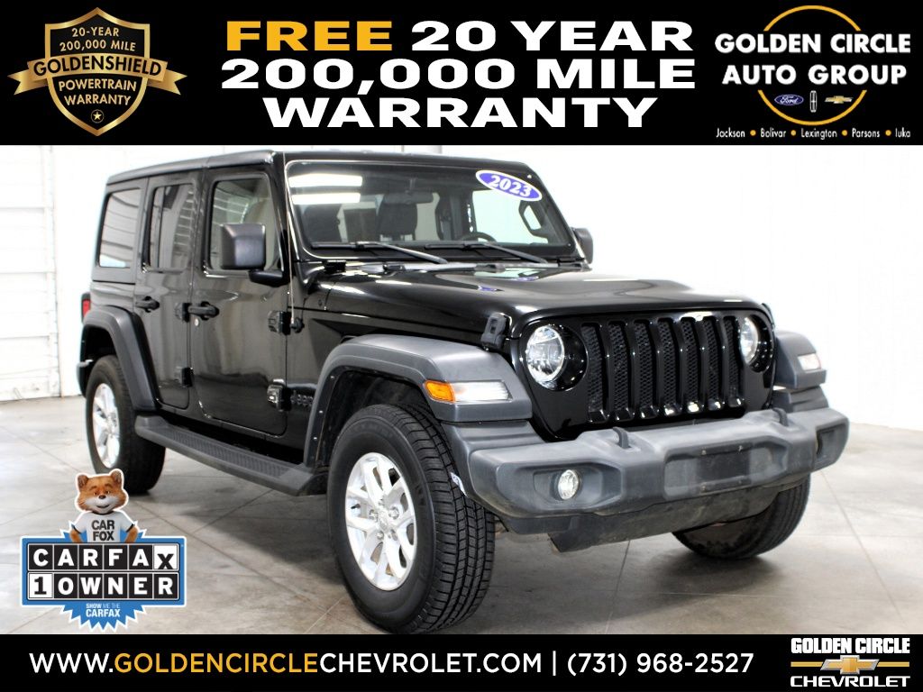 Black Clearcoat 2023 Jeep Wrangler SUV / Crossover Four-Wheel Drive 8-Speed Automatic
