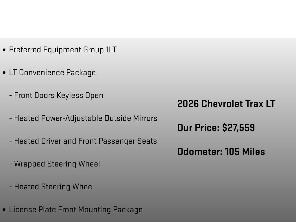 2026 Chevrolet Trax LT Gray at Luther Ford