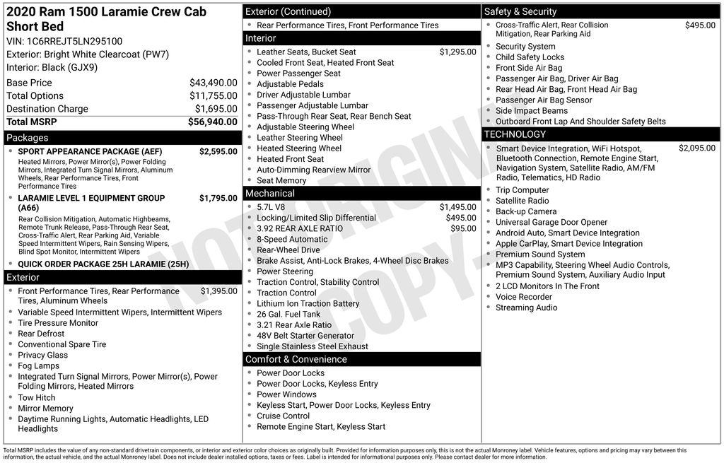 Used 2020 White Ram Laramie image 4
