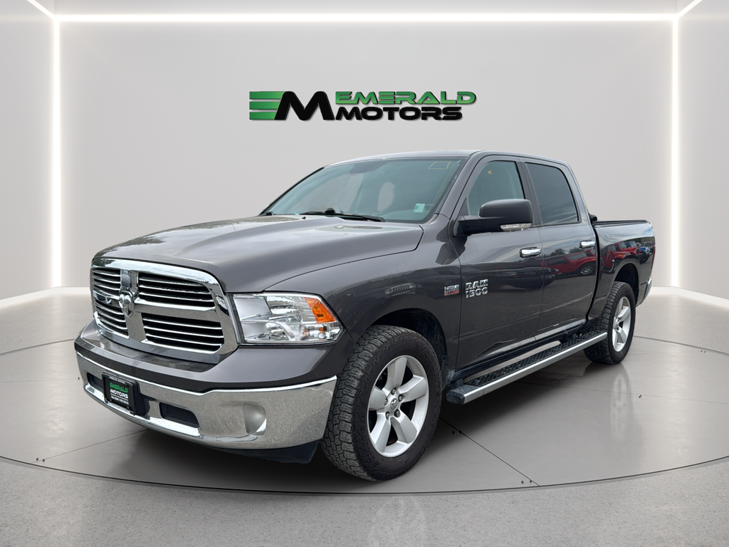 Gray (Granite Crystal Metallic Clearcoat) 2017 RAM 1500 SLT Crew Cab 4WD Pickup Truck Four-Wheel Drive 8-Speed Automatic