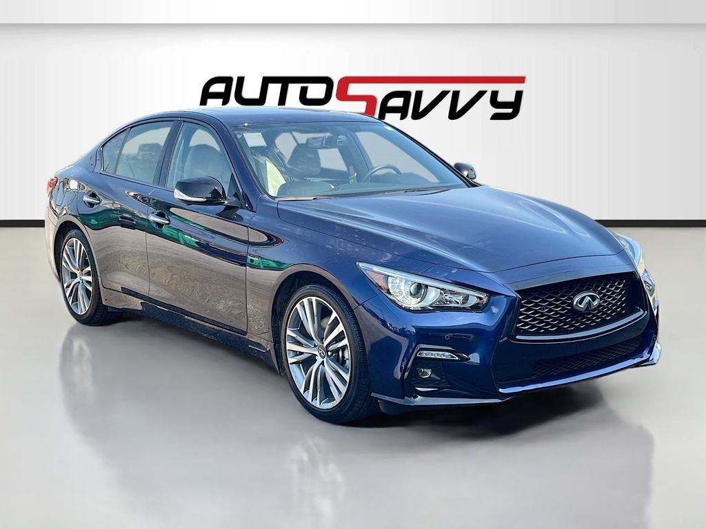 2024 INFINITI Q50 SENSORY Blue at AutoSavvy Houston Southwest