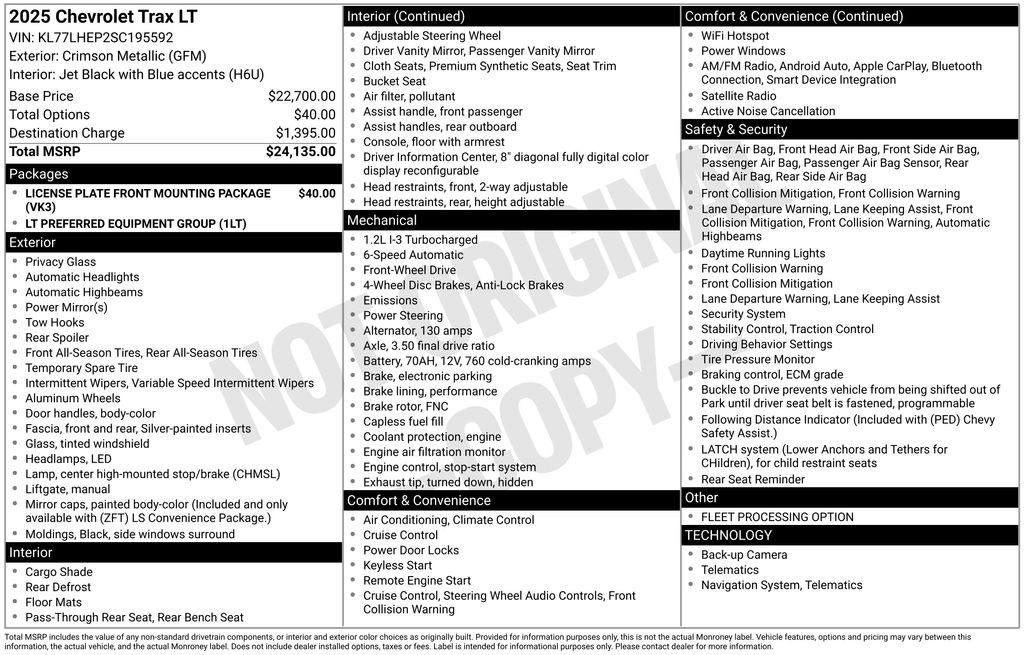 Used 2025 Red Chevrolet LT image 8