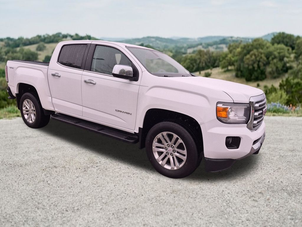 Summit White 2015 GMC Canyon SLT Crew Cab 4WD Pickup Truck Four-Wheel Drive 6-Speed Automatic