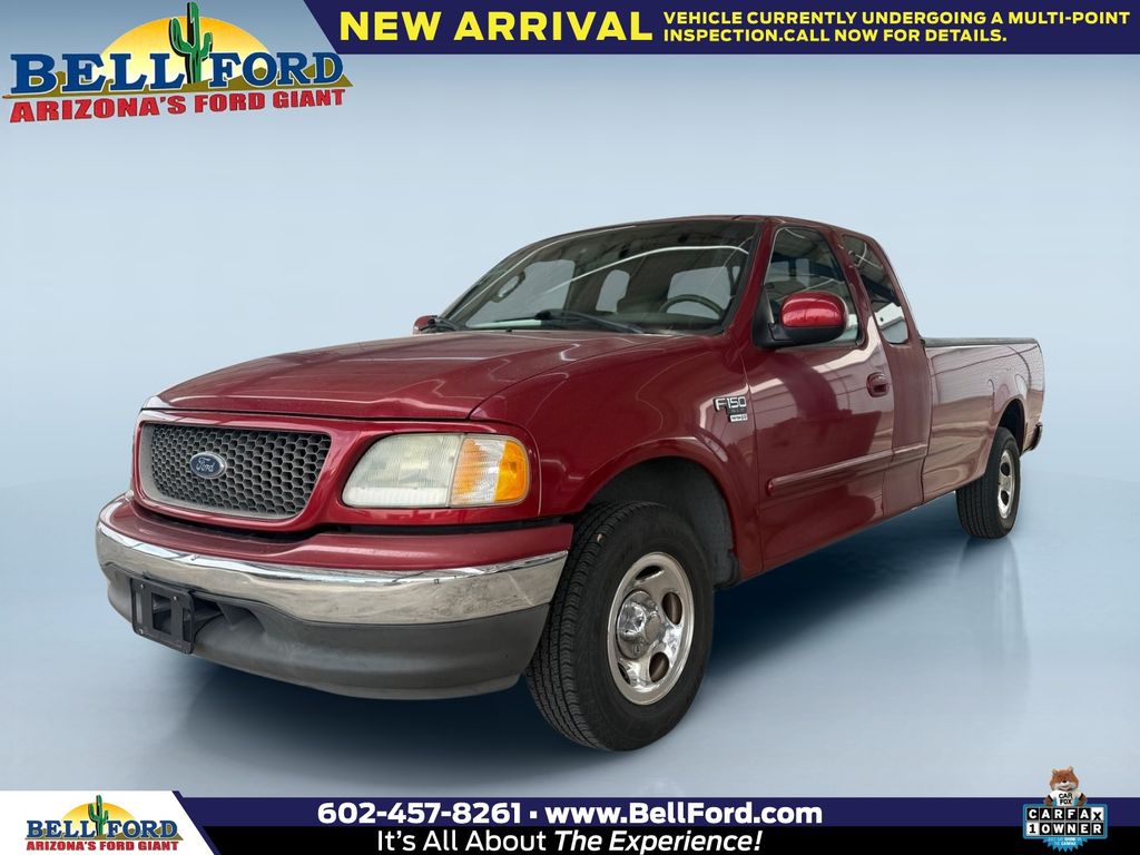 Red 2002 Ford F-150 Pickup Truck