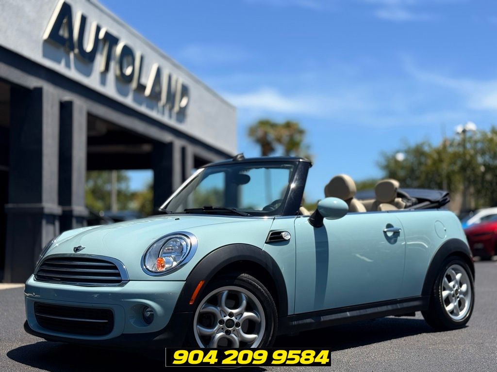 Ice Blue 2013 MINI Cooper Convertible FWD Convertible Front-Wheel Drive 6-Speed Manual Overdrive