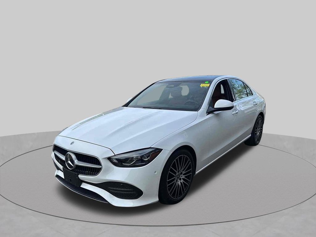 White 2023 Mercedes-Benz C-Class Sedan All-Wheel Drive 9-Speed Automatic