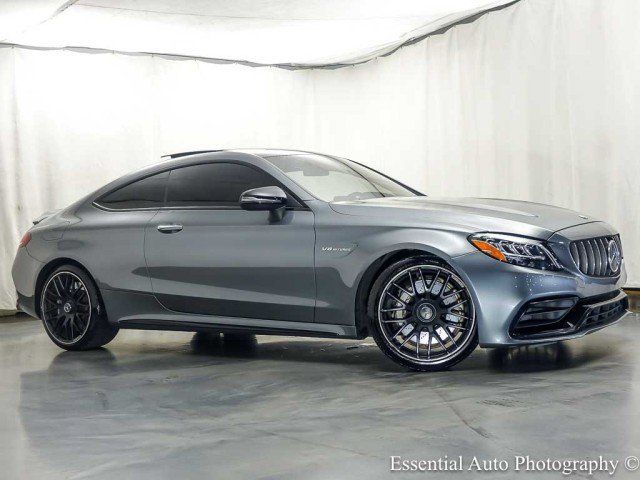 Gray 2019 Mercedes-Benz C-Class Coupe Rear-Wheel Drive 9-Speed Automatic