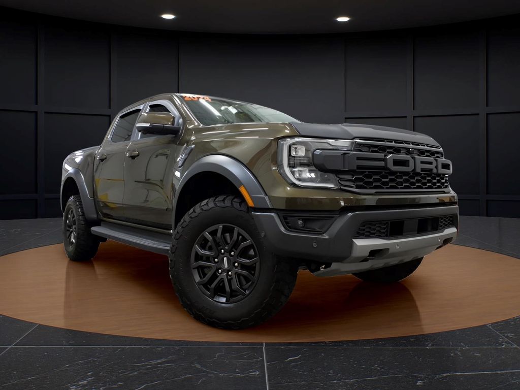 Green Metallic 2024 Ford Ranger Raptor SuperCrew 4WD Pickup Truck Four-Wheel Drive Automatic
