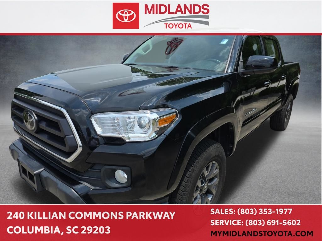 Midnight Black Metallic 2022 Toyota Tacoma Pickup Truck Four-Wheel Drive 6-Speed Automatic