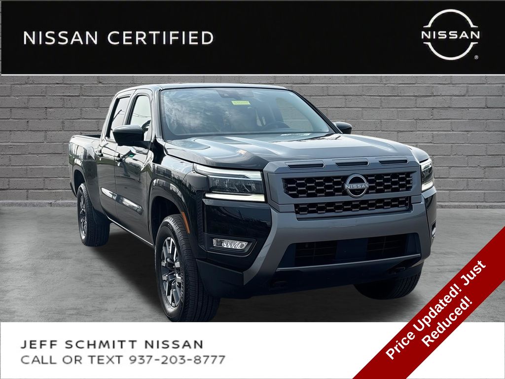 Super Black 2025 Nissan Frontier Pickup Truck Four-Wheel Drive 9-Speed Automatic Overdrive