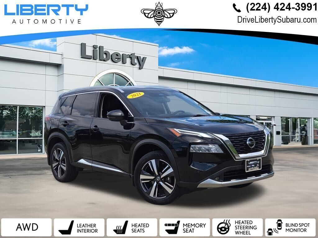 Super Black 2021 Nissan Rogue SUV / Crossover All-Wheel Drive Continuously Variable Transmission