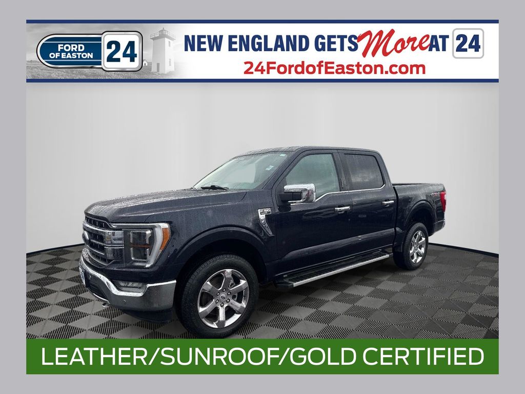 Antimatter Blue Metallic 2023 Ford F-150 Lariat SuperCrew 4WD Pickup Truck Four-Wheel Drive Automatic