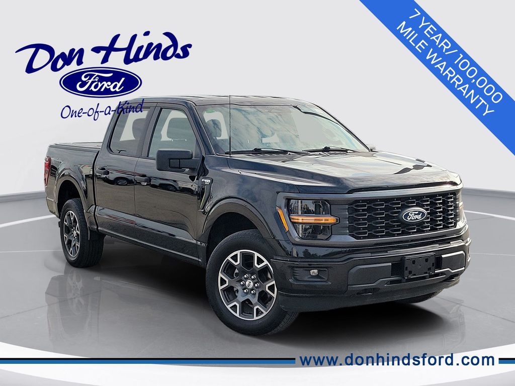 Black 2024 Ford F-150 Pickup Truck Four-Wheel Drive Automatic