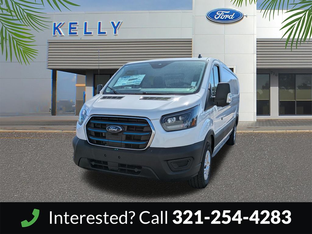 Oxford White 2025 Ford E-Transit 350 Low Roof LB RWD Van Rear-Wheel Drive Automatic