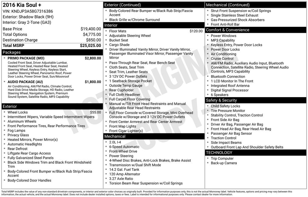 2016 Kia Soul +