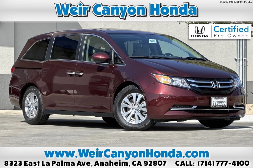 Red 2016 Honda Odyssey Minivan Front-Wheel Drive 6-Speed Automatic