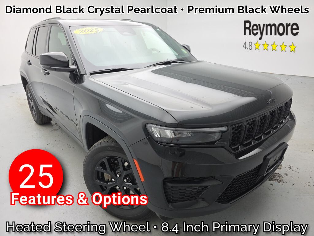 Diamond Black Crystal Pearlcoat 2025 Jeep Grand Cherokee SUV / Crossover Four-Wheel Drive 8-Speed Automatic