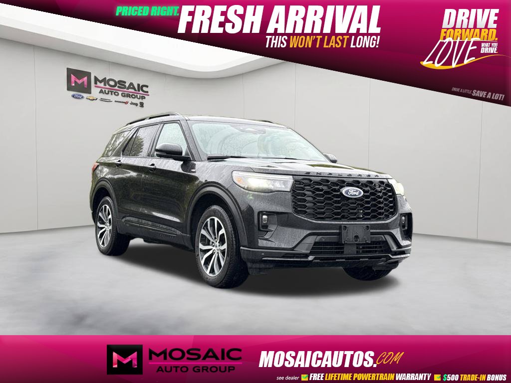 Black Metallic 2025 Ford Explorer SUV / Crossover All-Wheel Drive Automatic
