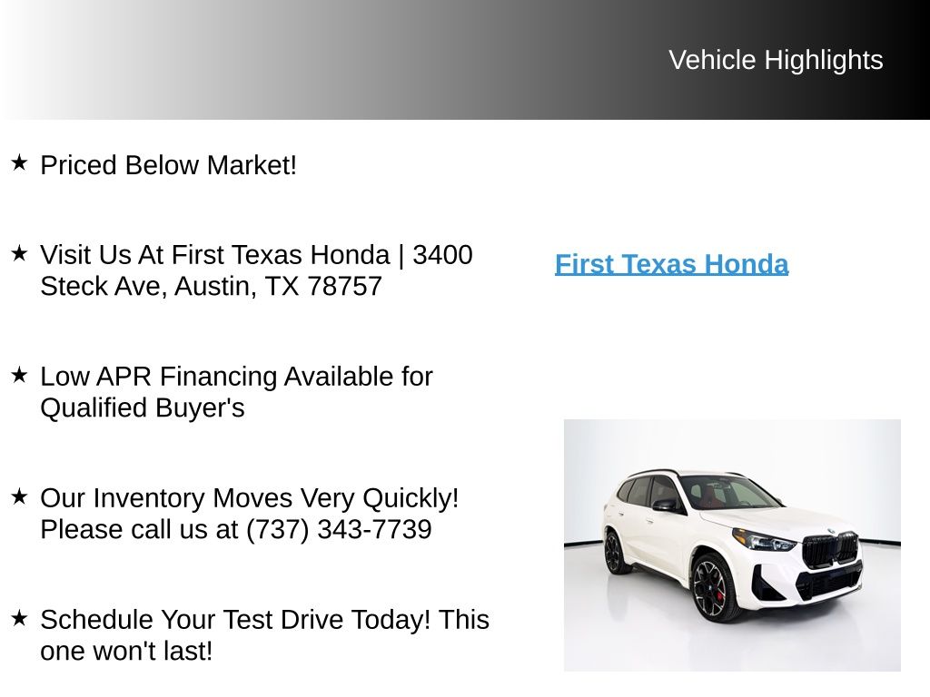 Used Car 2025 Bmw X1  M35i For Sale Under $50,000 In Austin, Texas