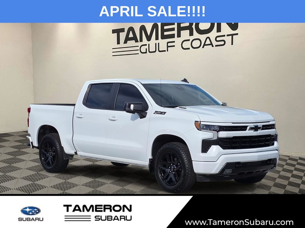 Summit White 2025 Chevrolet Silverado 1500 RST Crew Cab 4WD Pickup Truck Four-Wheel Drive 8-Speed Automatic