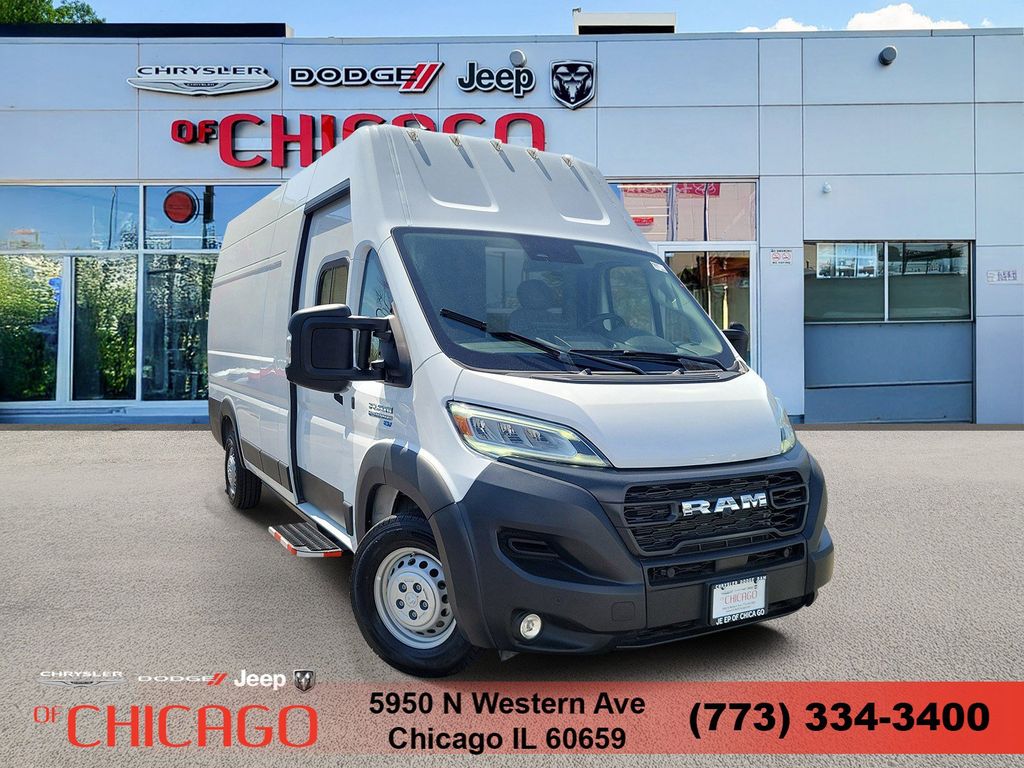 Bright White Clearcoat 2024 RAM ProMaster EV Delivery 159 Super High Roof Step Van FWD Van Front-Wheel Drive 1-Speed Automatic