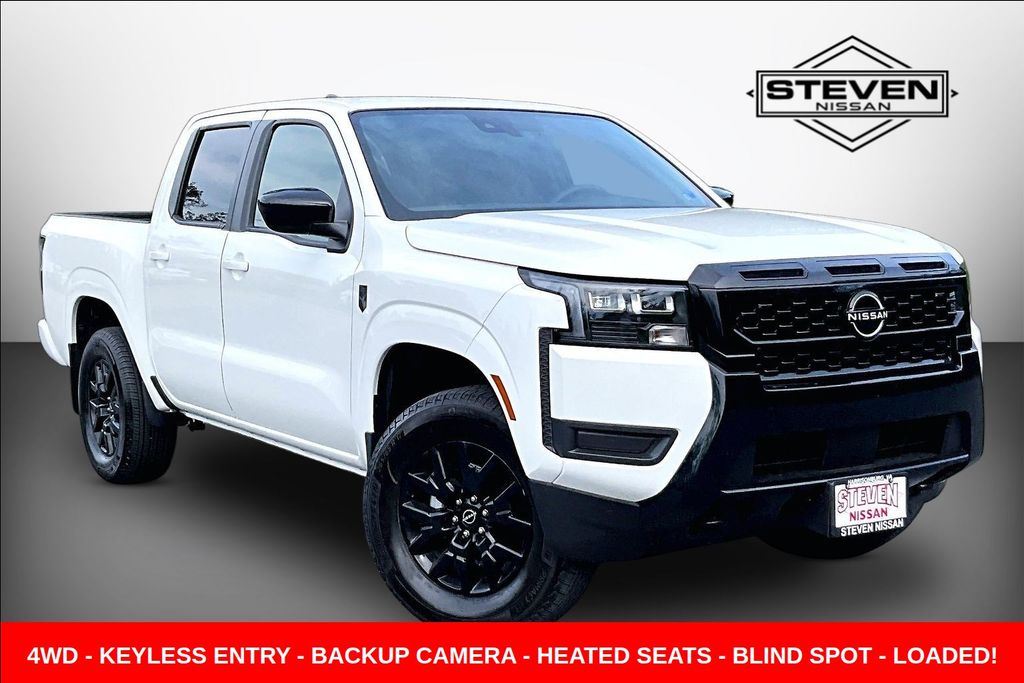 Glacier White 2026 Nissan Frontier Pickup Truck Four-Wheel Drive 9-Speed Automatic Overdrive