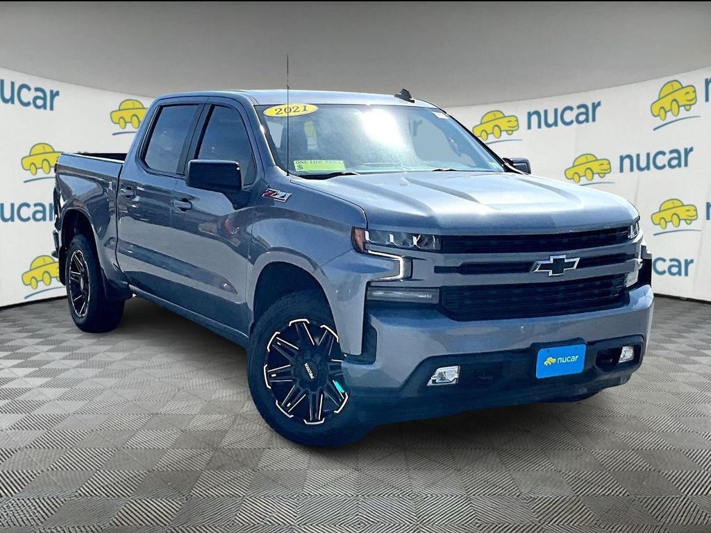 Gray (Satin Steel Metallic) 2021 Chevrolet Silverado 1500 RST Crew Cab 4WD Pickup Truck Four-Wheel Drive 8-Speed Automatic