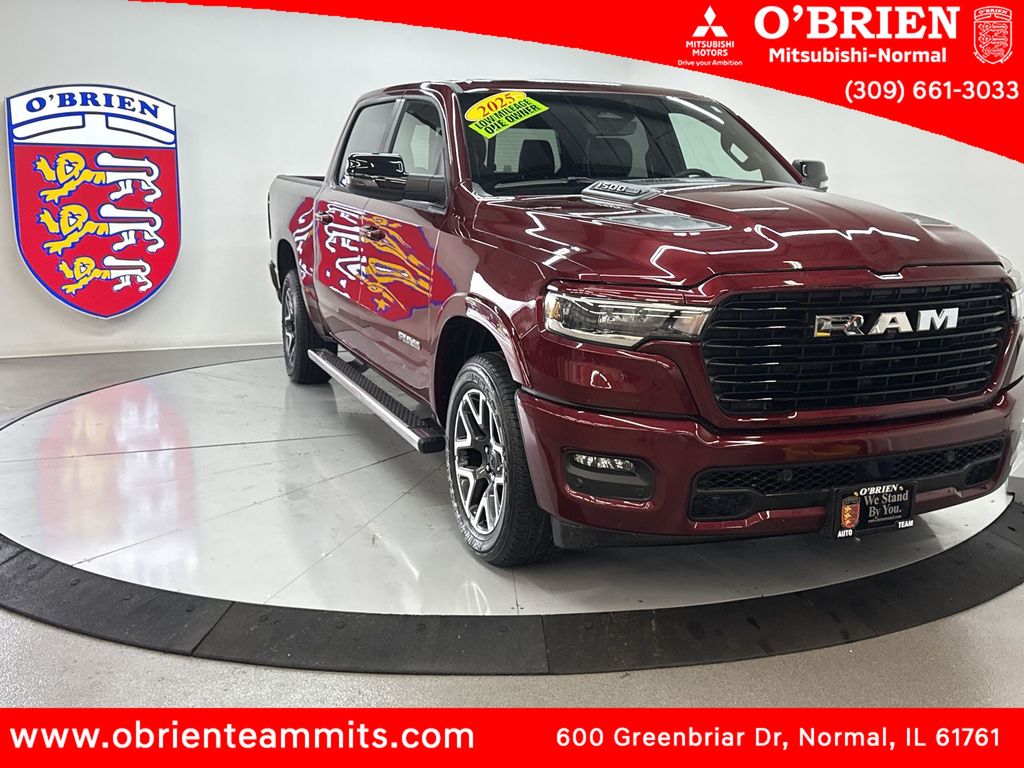 Red 2025 RAM 1500 Pickup Truck Four-Wheel Drive 8-Speed Automatic