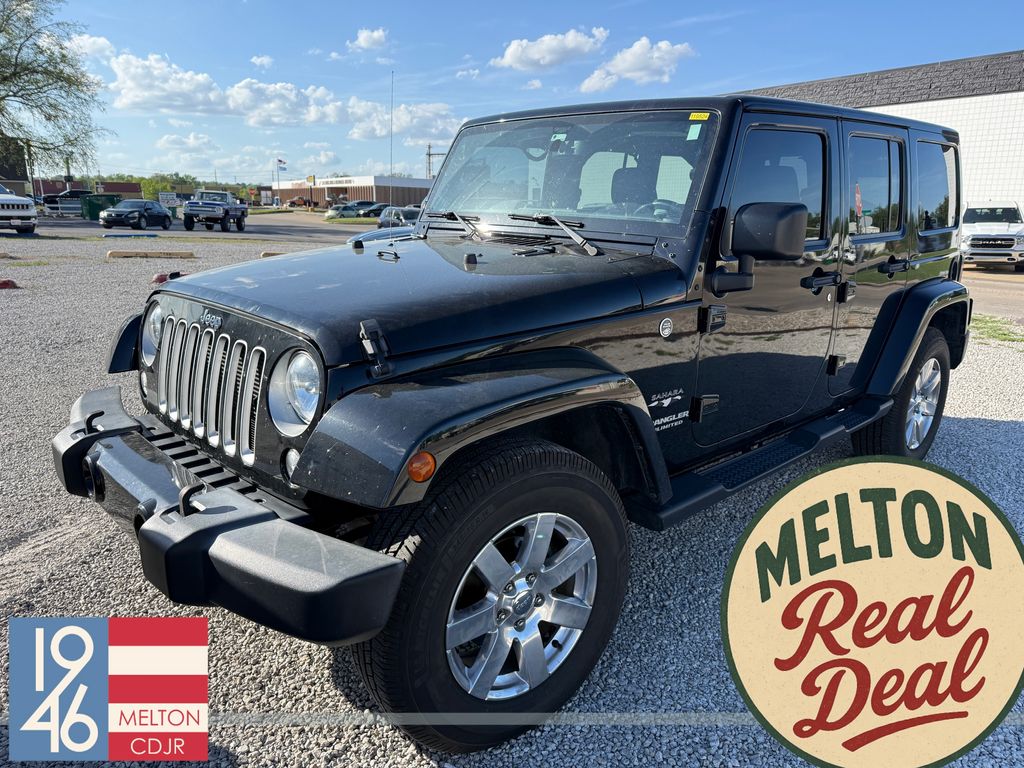 Black Clearcoat 2016 Jeep Wrangler Unlimited Sahara 4WD SUV / Crossover Four-Wheel Drive 5-Speed Automatic