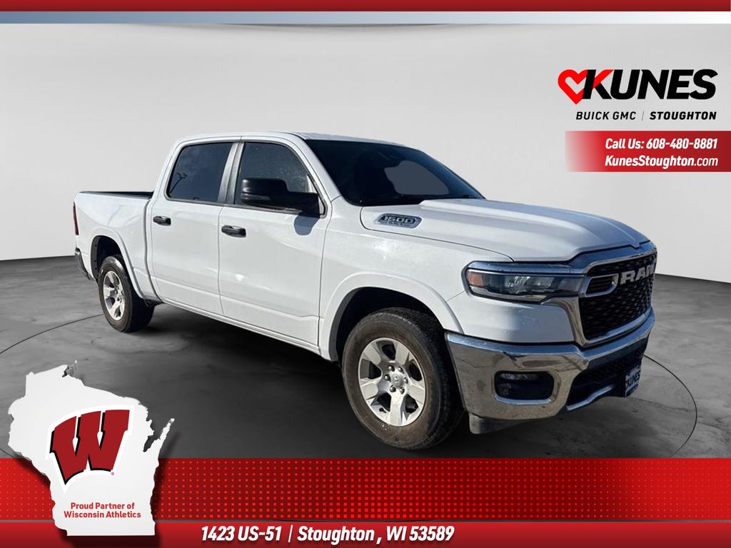 Bright White Clearcoat 2025 RAM 1500 Pickup Truck Four-Wheel Drive 8-Speed Automatic