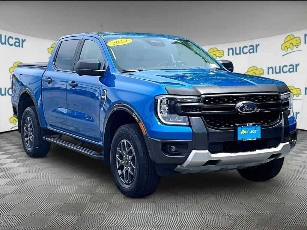Blue Metallic 2024 Ford Ranger Pickup Truck Four-Wheel Drive Automatic