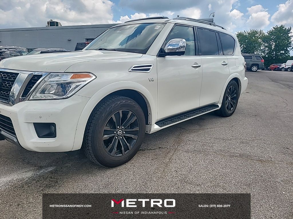Pearl White Tricoat 2019 Nissan Armada SUV / Crossover Four-Wheel Drive 7-Speed Automatic