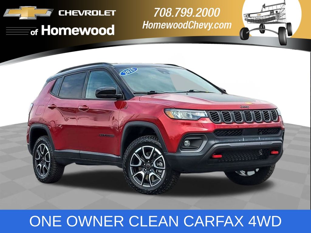 Red Hot Pearlcoat 2025 Jeep Compass SUV / Crossover Four-Wheel Drive 8-Speed Automatic