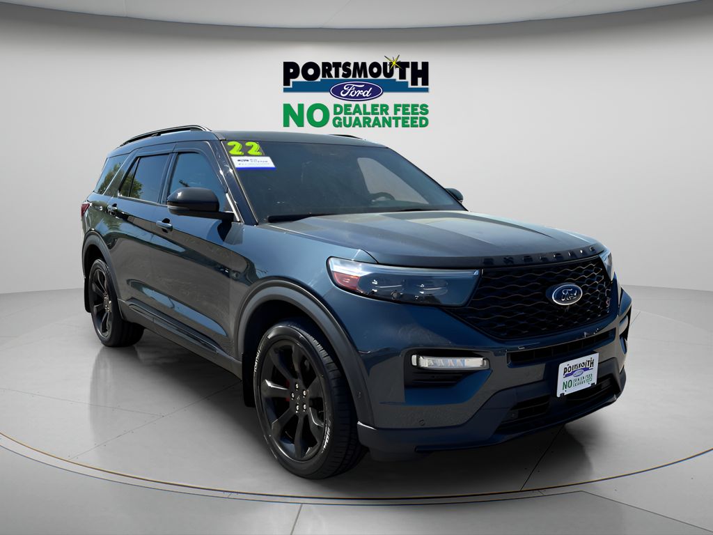 Blue Metallic 2022 Ford Explorer SUV / Crossover All-Wheel Drive Automatic