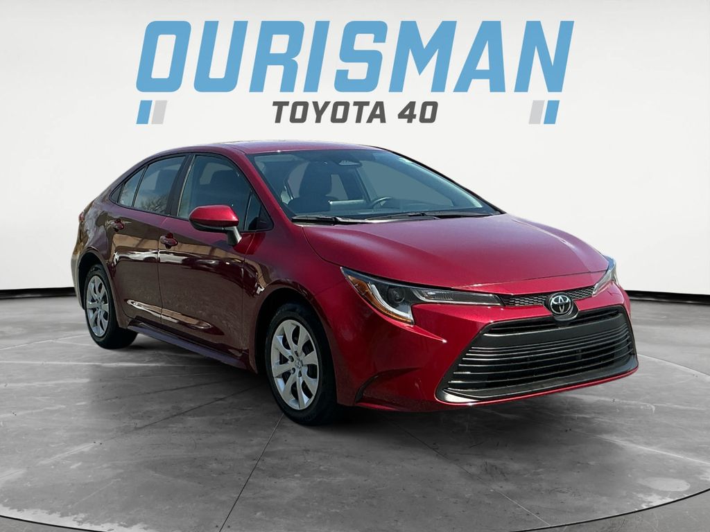 Red (Ruby Flare Pearl) 2023 Toyota Corolla LE FWD Sedan Front-Wheel Drive Continuously Variable Transmission