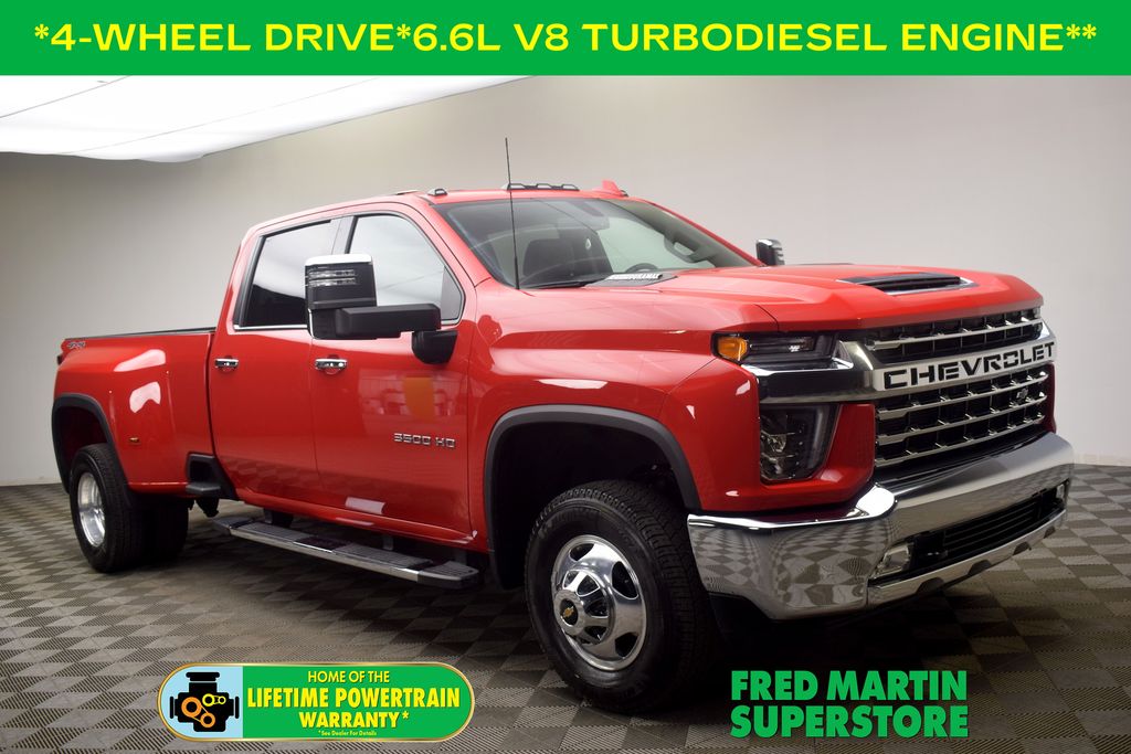 Red Hot 2022 Chevrolet Silverado 3500HD LTZ Crew Cab 4WD Pickup Truck Four-Wheel Drive Automatic